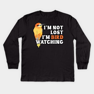 I'm Bird Watching Kids Long Sleeve T-Shirt